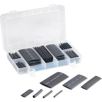 TRU Components 1564899 Schrumpfschlauchsortiment Schwarz Schrumpfrate:2:1 63 Teile
