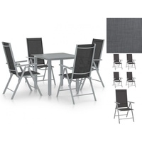 VidaXL Garten-Essgruppe 5-tlg. Silber/Schwarz