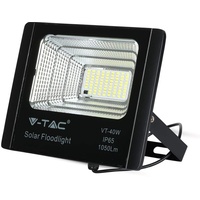 V-Tac LED-Scheinwerfer 40 W mit Solarpanel und Fernbedienung 6000