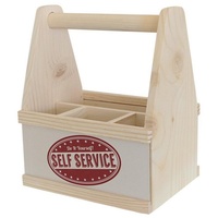 Stiefelmayer-Contento Contento Besteck Caddy SELF SERVICE Holz | CO-866844