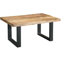 Riess-Ambiente Iron Craft Schwarz Mangoholz 100 x 46 cm