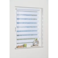 K-HOME Klemmfix Doppelrollo Andorra ohne Bohren Weiß 40 x