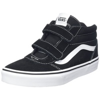 Vans Ward Mid V Sneaker, Veloursleder-Leinwand schwarz weiß, 26