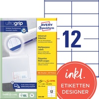 Avery Zweckform AVERY Zweckform Etiketten, 105x48mm, weiß 200 Blatt