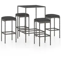 VidaXL Gartenbar-Set 5-tlg. Grau