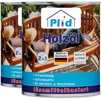 Plid Holzöl 2L, Bankirai - für ca. 10m2 /