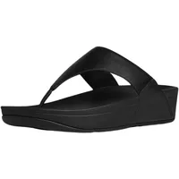 FitFlop LULU LEATHER Toepost Sandalen, Schwarz 37