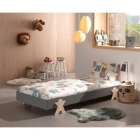 Vipack Modulo Einzelbett/Stapelbett 90 x 200 cm Liegefläche, grau