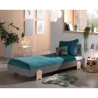 Vipack Modulo Einzelbett/Stapelbett 90 x 200 cm Liegefläche, grau