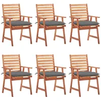 VidaXL Gartenstuhl 62 x 62 x 92 cm grau