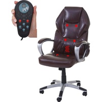 MCW Massage-Bürostuhl MCW-A69, Drehstuhl Chefsessel, Heizfunktion Massagefunktion Kunstleder ~