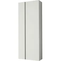 MODERANO Garderobenschrank, Weiß, Alufarben
