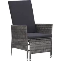 VidaXL Polyrattan Garten-Liegestuhl 63 x 131 x 106 cm