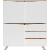 ByLIVING Highboard Valentin Breite 120 cm (Eiche-Optik)