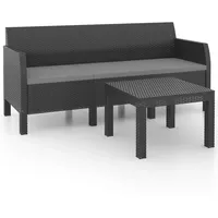 VidaXL Garten-Lounge-Set 2-tlg. anthrazit