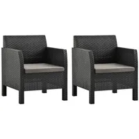 VidaXL Gartenstuhl 65,1 x 118,7 x 22,4 cm anthrazit