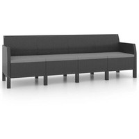 VidaXL 4-Sitzer-Gartensofa anthrazit