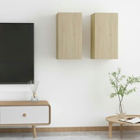 VidaXL TV-Schränke 2 Stk. Sonoma-Eiche 30,5x30x60 cm Holzwerkstoff
