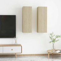 VidaXL TV-Schränke 2 Stk. Sonoma-Eiche 30,5x30x90 cm Holzwerkstoff