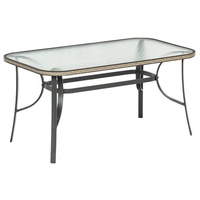 Merxx Roma Gartentisch 150 x 80 cm Graphit-Natur