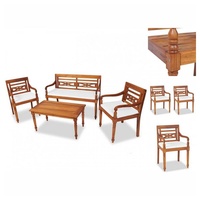 VidaXL Garten-Lounge-Set 4-tlg. braun
