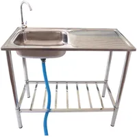 Westerholt Edelstahl Multifunktionswaschtisch 103 x 53 x 57 cm