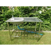 Westerholt Edelstahl Multifunktionswaschtisch 103 x 53 x 57 cm