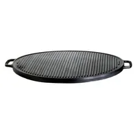 Gusseisenkuss Grillplatte Ø 30 cm Gusseisen schwarz