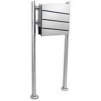 BITUXX Design Standbriefkasten MS-18394 Postkasten Blende Edelstahl Diagonal