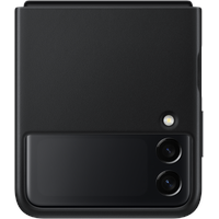 Samsung Leather Cover für Galaxy Z Flip 3 schwarz