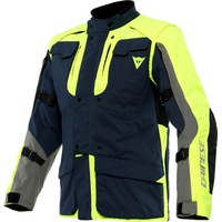 Dainese Alligator Tex Motorrad Textiljacke - Dunkelblau/Neon-Gelb/Grau - 50