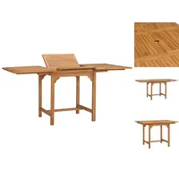 VidaXL Gartentisch Ausziehbar (110-160)x80x75 cm Massivholz Teak