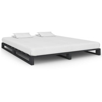 VidaXL Palettenbett Grau Massivholz Kiefer 200×200 cm