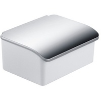 Keuco Elegance Feuchtpapierbox mit (Porzellanbehälter weiß, verchromt, Wandmodell, modernes