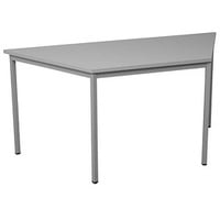 Gürkan Mehrzwecktisch grau Trapezform, Vierkantrohr grau, 160,0 x 80,0