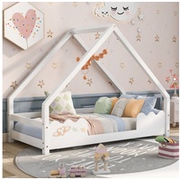 Juskys Kinderbett Marli 80 x 160 cm Holz weiß