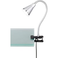 Trio Reality Leuchten LED-Klemmleuchte Arras Chrom, Alu, Nickel, Stahl