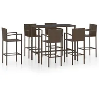 VidaXL Gartenbar-Set 7-tlg. Braun