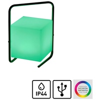 Just light. LED-Tischleuchte, schwarz RGB, Akkuleuchte, IP44, inkl. USB-Kabel,