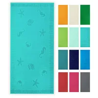 ZOLLNER Strandtuch 100 x 200 cm türkis