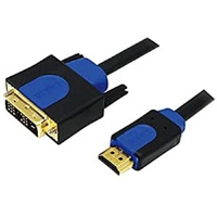 Logilink CHB3102 2 m HDMI DVI-D Schwarz Blau