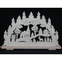 Schwibbola holzkunst aus dem erzgebirge Schwibbogen mit Weihnachtsmann und
