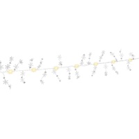 Goobay 10er LED-Silberdraht-Lichterkette "Schneeflocken" - mit Timer-Funktion, warm-weiß (3000