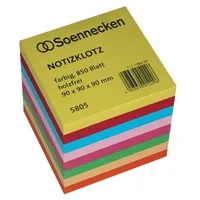 SOENNECKEN Notizklotz 5805 9x9x9cm 850Blatt farbig sortiert