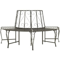 VidaXL Garten-Baumbank Halbrund 160 cm Stahl