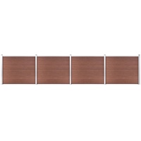VidaXL Zaunelement Set WPC 699x146 cm Braun