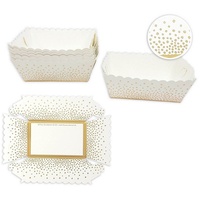 Frau WUNDERVoll® Kuchen Backformen 24 Stück, Gold Punkte zum