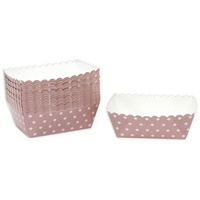 Frau WUNDERVoll® Kuchen Backformen 24 Stück, rosa weiße Punkte/Mini