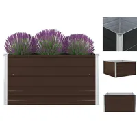 VidaXL Garten-Hochbeet verzinkter Stahl 100 x 100 x 45