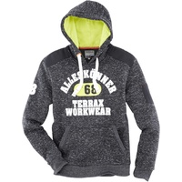 Terrax Strickfleecehoody schwarz melange/limette/orange,